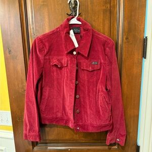 Appleseed's Women's Red Corduroy Jean Jacket